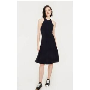 Autumn Cashmere Racerback Halter Dress w scallop Edges Size Large